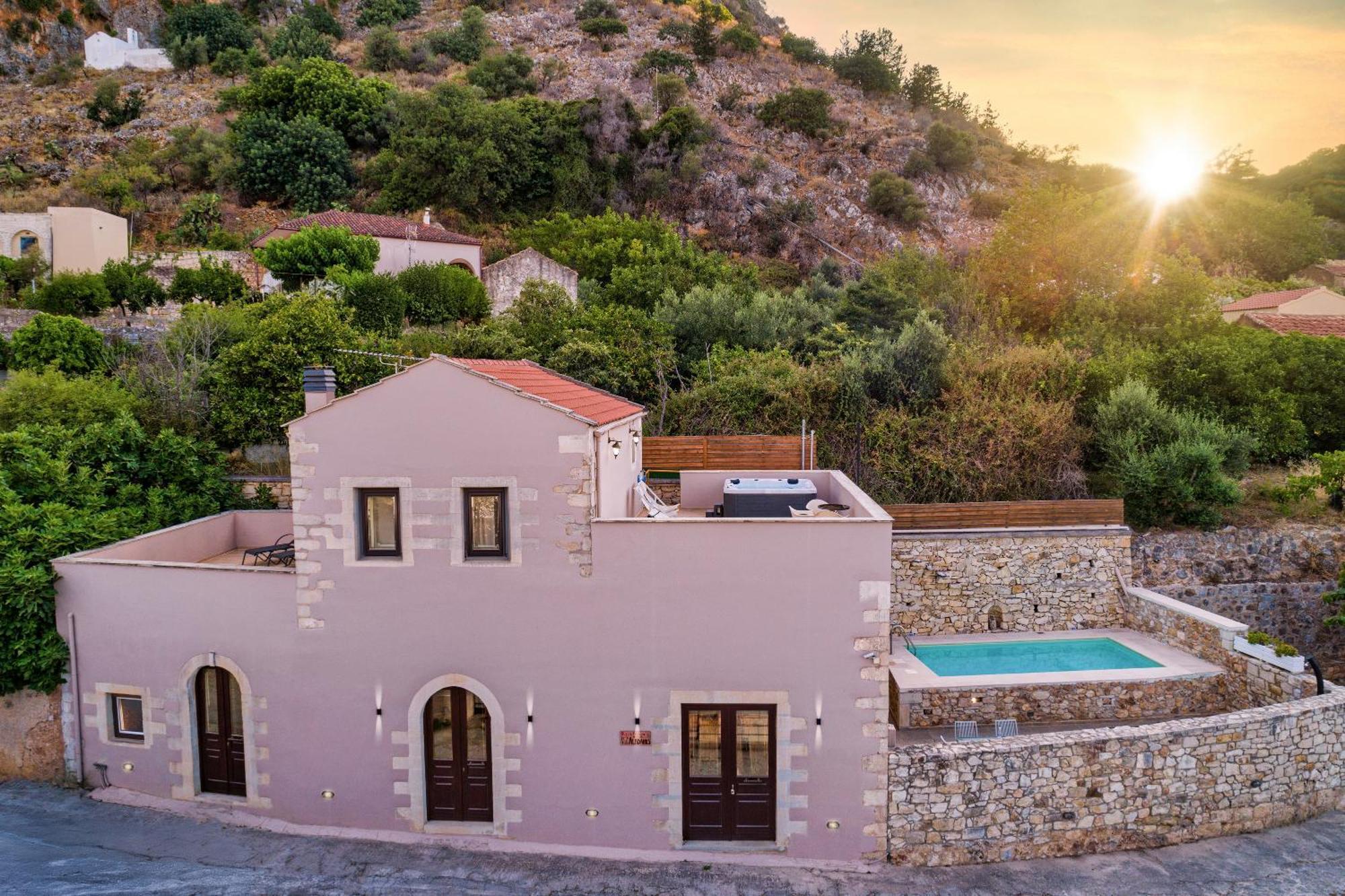 Olga'S Filoxenia - Villa Aladanos-Private Pool And Heated Jacuzzi Makhairoi Экстерьер фото